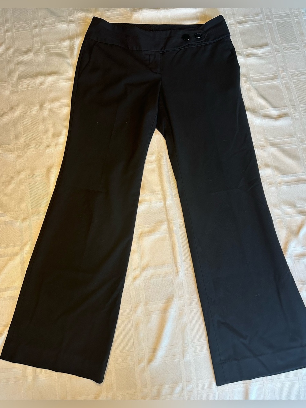 The Limited Pants Trousers Womens Size 8 Drew Fit Black Double Button Pre-owned
